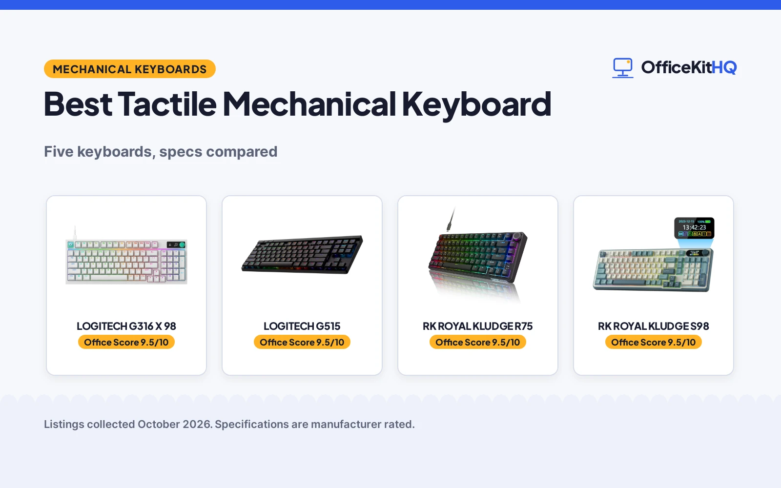 Best Tactile Mechanical Keyboard: 5 Compared (2026)
