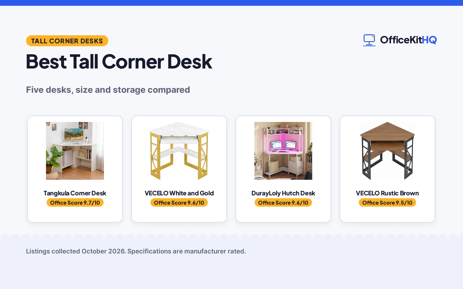 Best Tall Corner Desk (2026): 5 Desks Compared
