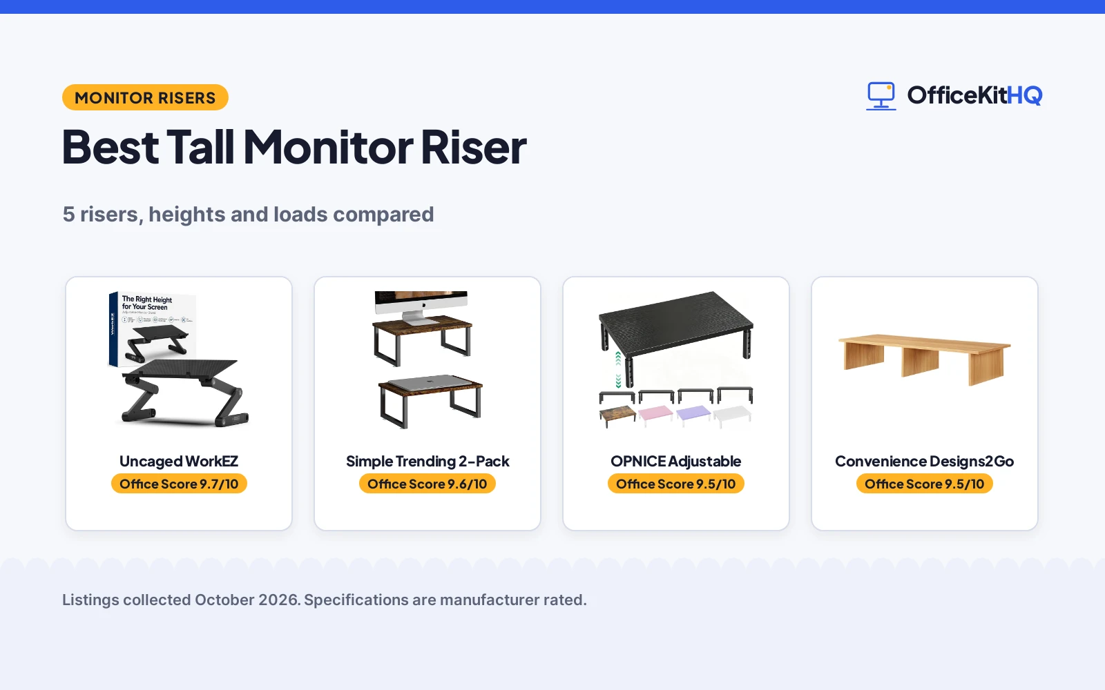 Best Tall Monitor Riser (2026): 5 Risers Compared