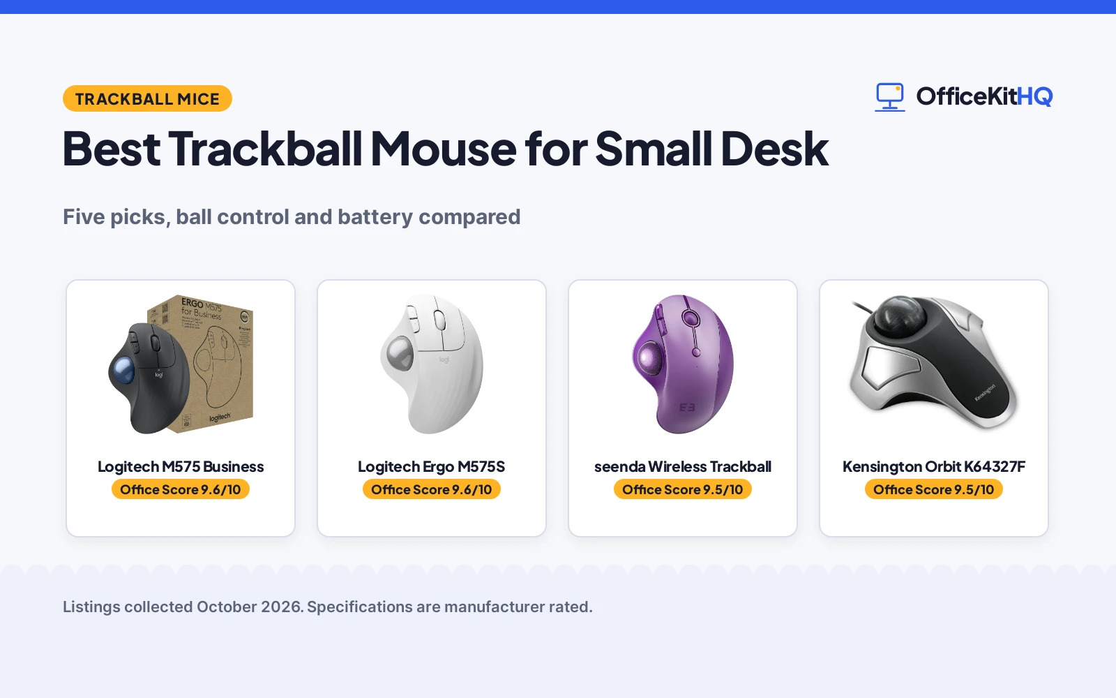 Best Trackball Mouse for Small Desk (2026): 5 Compared