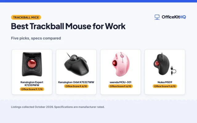 Best Trackball Mouse for Work (2026): 5 Compared