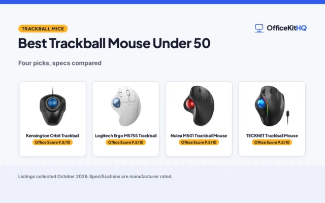Best Trackball Mouse Under 50 (2026): 4 Picks Compared