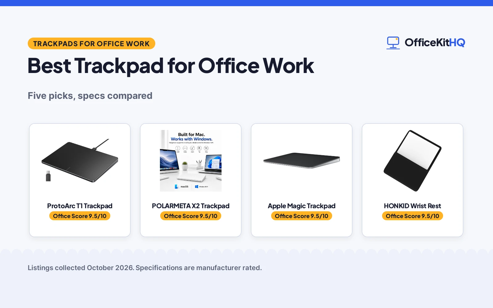 Best Trackpad for Office Work (2026): 5 Picks