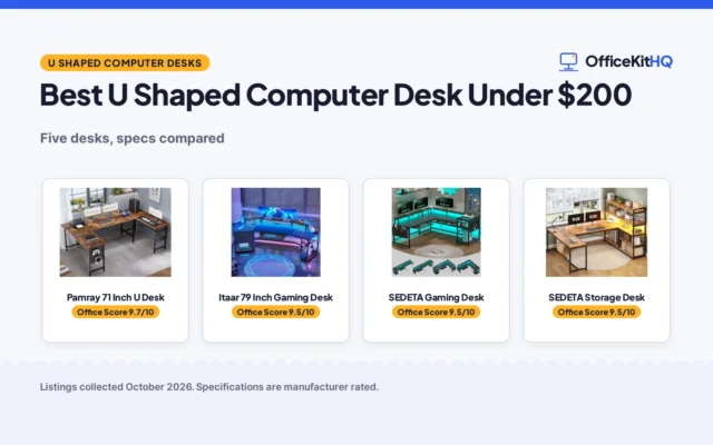 Best U Shaped Computer Desk Under $200 (2026): 5 Desks Compared