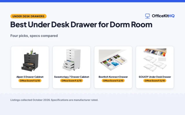 Best Under Desk Drawer for Dorm Room (2026): 4 Compared