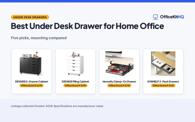 Best Under Desk Drawer for Home Office (2026): 5 Compared