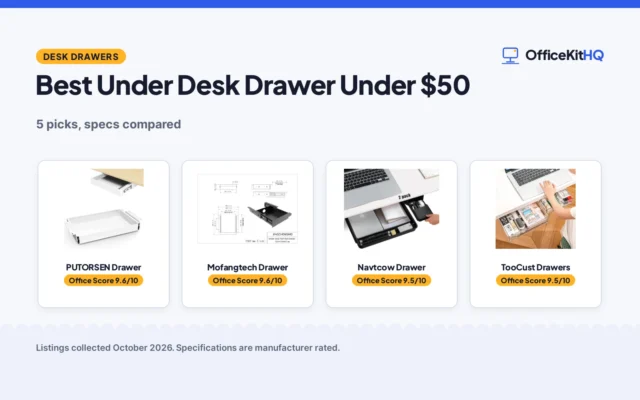 Best Under Desk Drawer Under $50 (2026): 5 Picks
