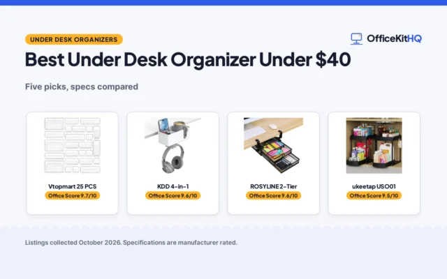 Best Under Desk Organizer Under $40 (2026): 5 Compared