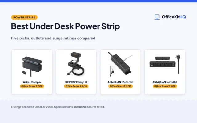 Best Under Desk Power Strip (2026): 5 Picks Compared