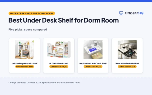 Best Under Desk Shelf for Dorm Room (2026): 5 Picks