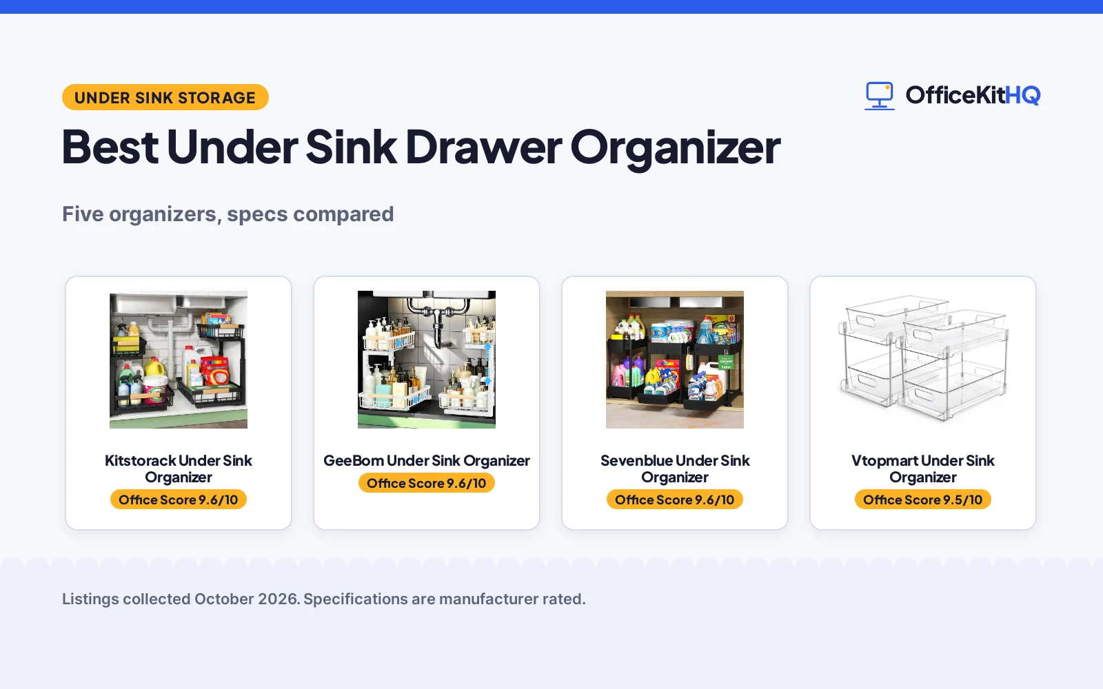 Best Under Sink Drawer Organizer (2026): 5 Compared