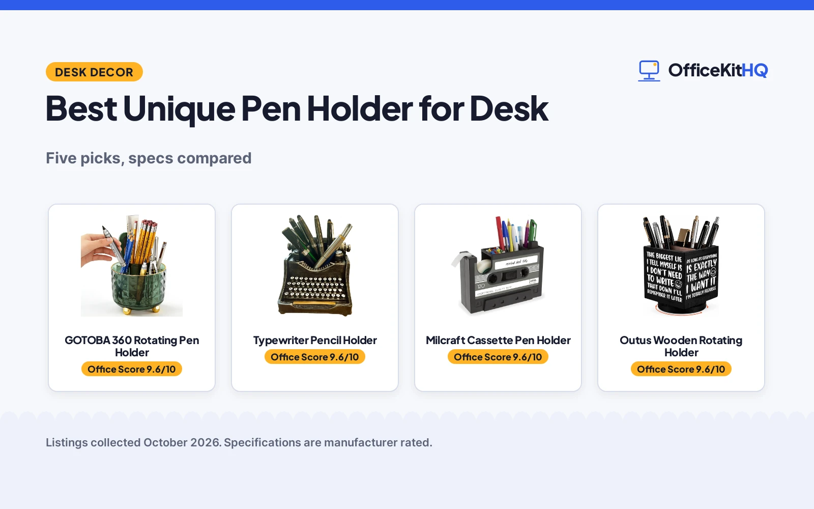 Best Unique Pen Holder for Desk (2026): 5 Compared