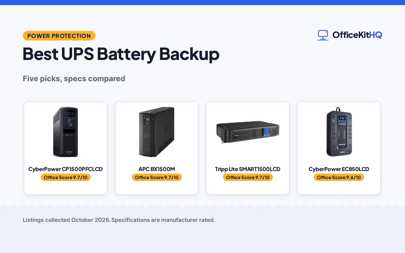 Best UPS Battery Backup (2026): 5 Picks Compared