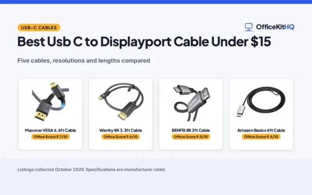 Best Usb C to Displayport Cable Under $15 (2026)