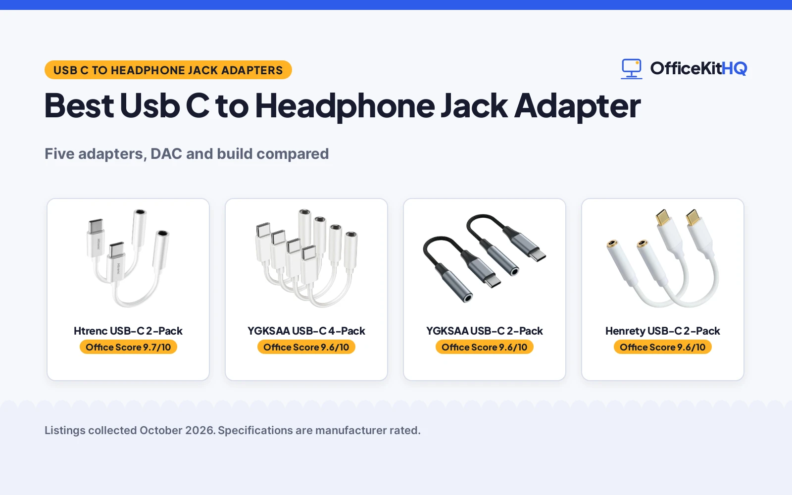 Best Usb C to Headphone Jack Adapter (2026): 5 Adapters Compared