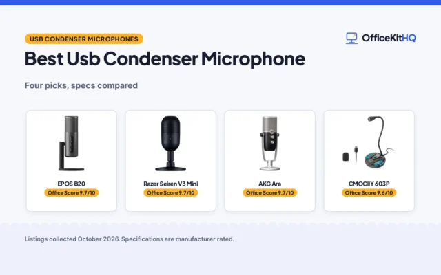 Best Usb Condenser Microphone (2026): 4 Picks Compared
