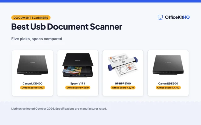 Best Usb Document Scanner (2026): 5 Picks Compared