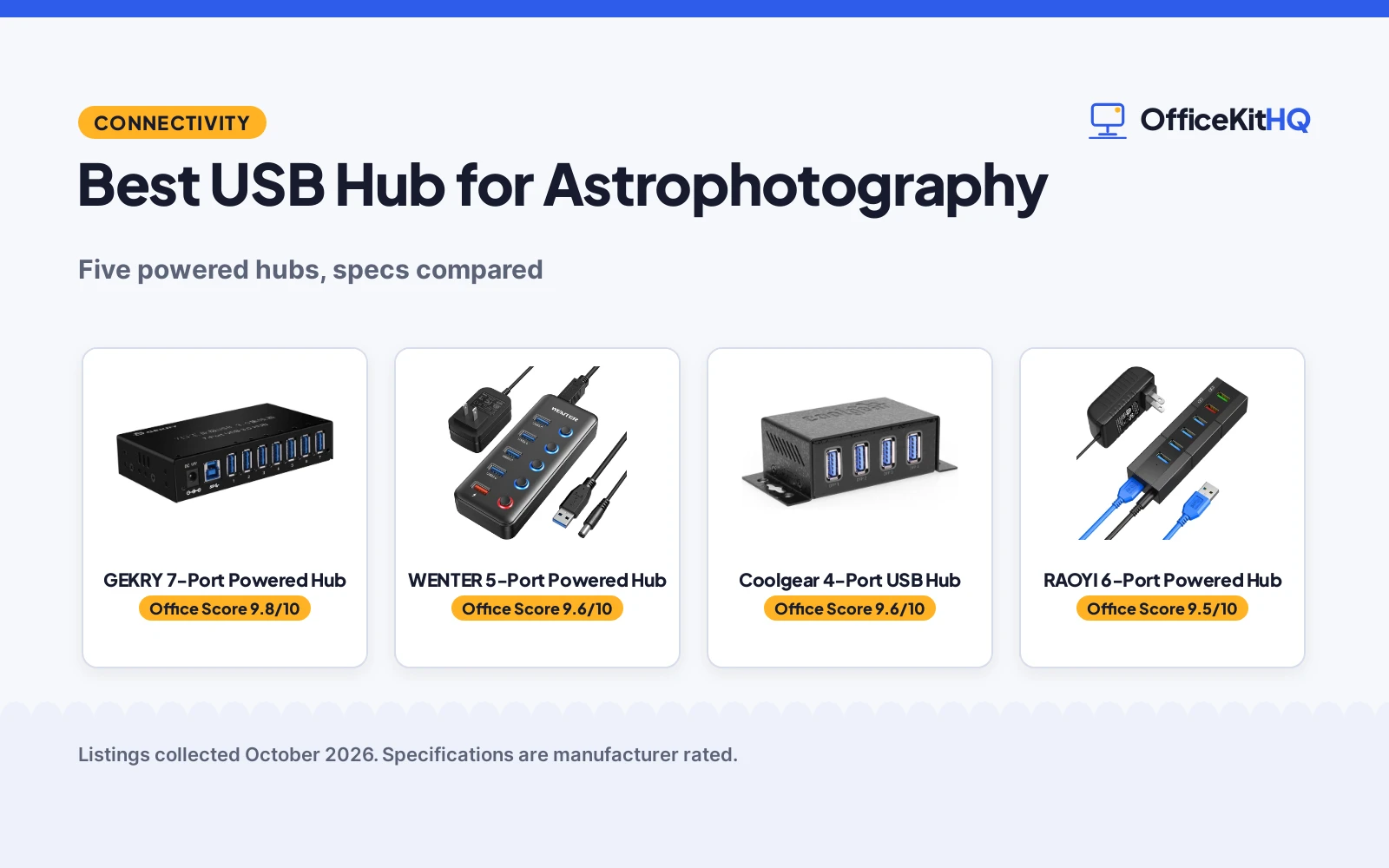 Best USB Hub for Astrophotography (2026): 5 Compared