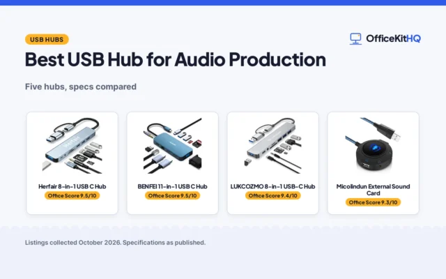Best USB Hub for Audio Production (2026): 5 Compared