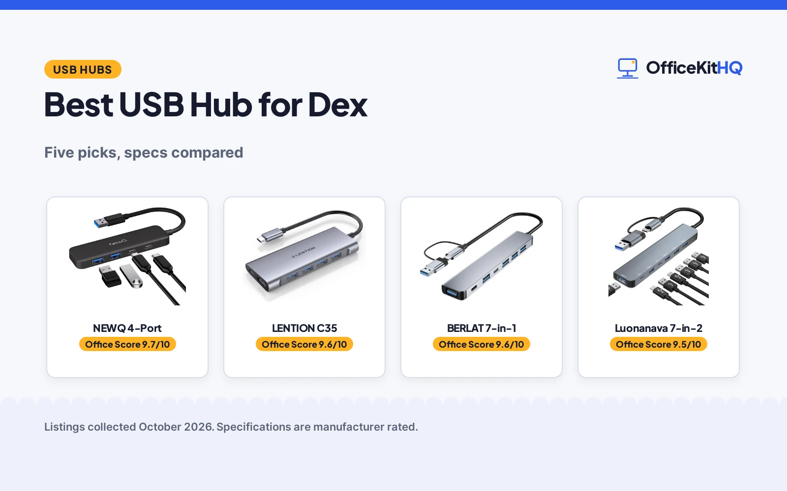 Best USB Hub for Dex (2026): 5 USB Hubs Compared