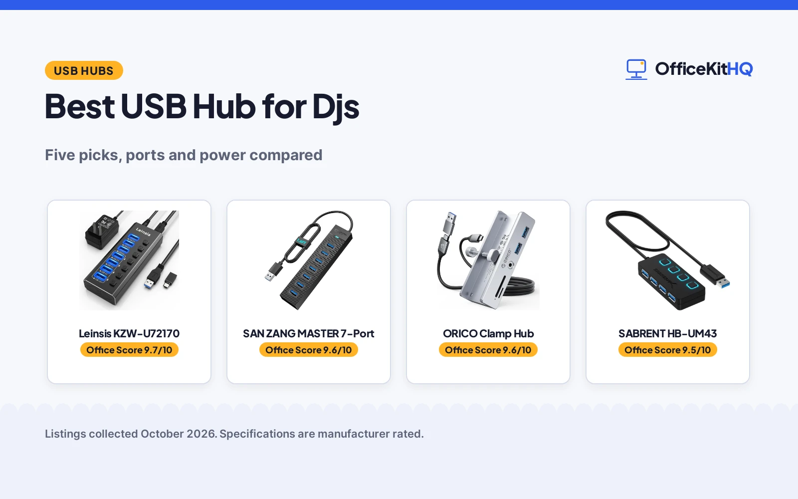 Best USB Hub for Djs (2026): 5 Picks Compared