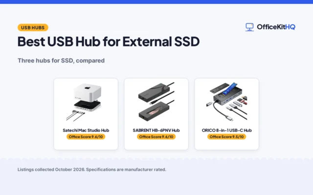 Best USB Hub for External SSD: 3 Picks Compared