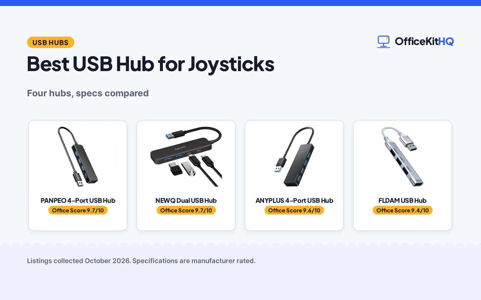 Best USB Hub for Joysticks (2026): 4 Compared