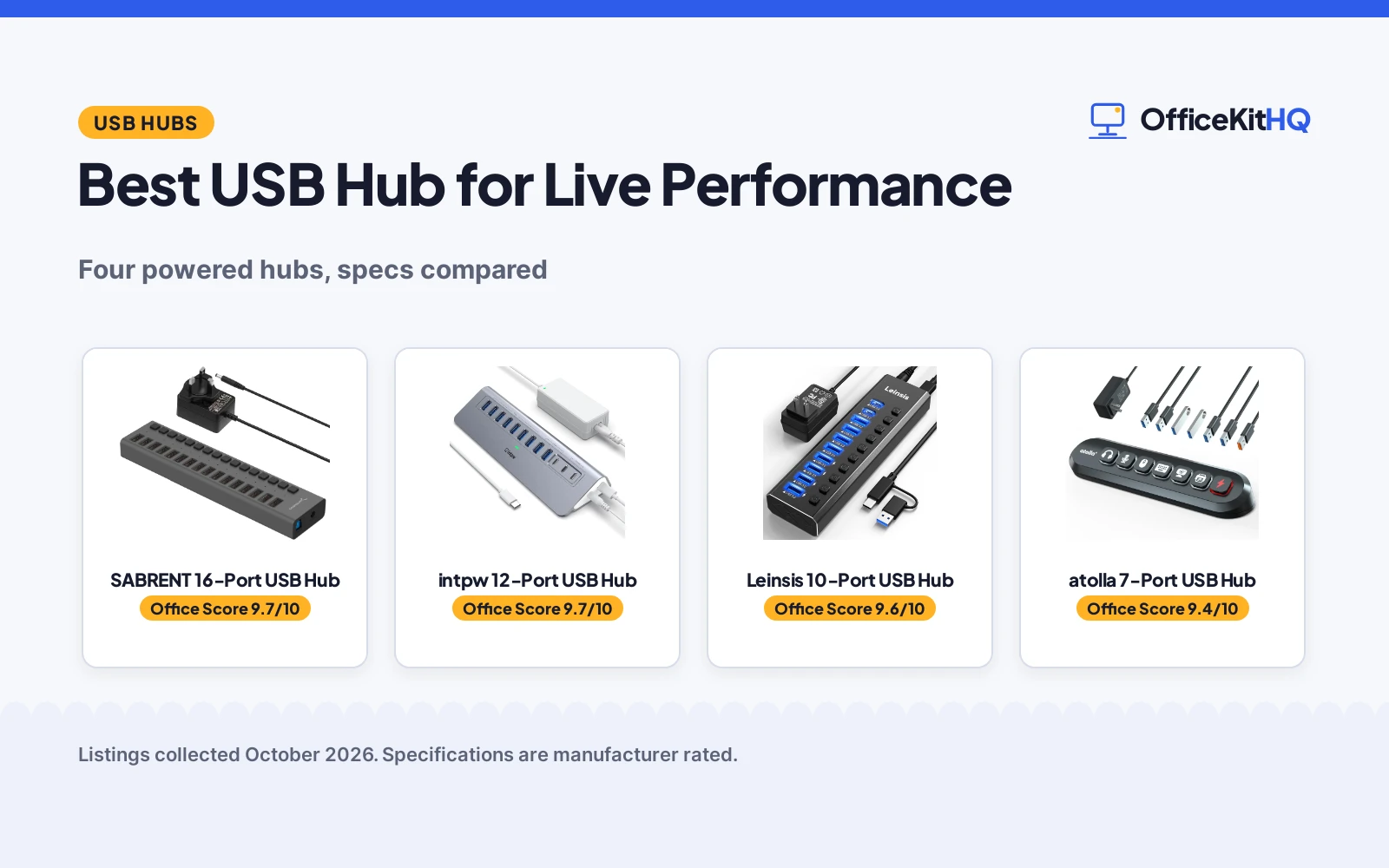 Best USB Hub for Live Performance: 4 Compared