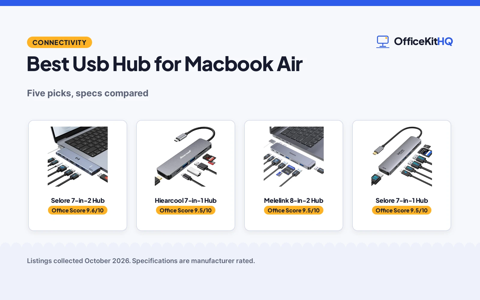Best Usb Hub for Macbook Air (2026): 5 Compared