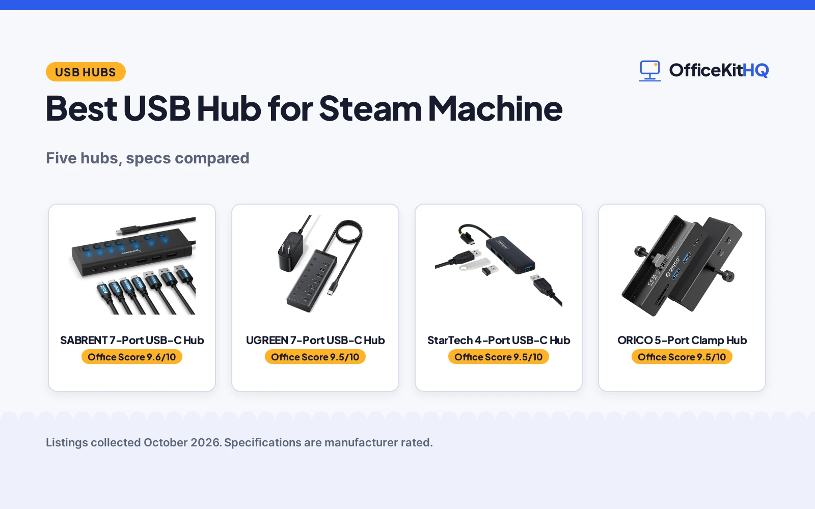 Best USB Hub for Steam Machine (2026): 5 Hubs Compared