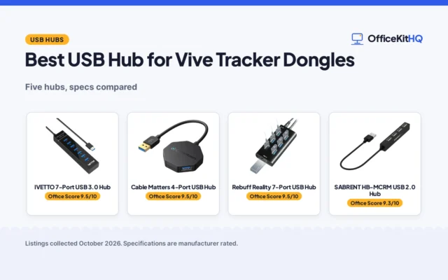 Best USB Hub for Vive Tracker Dongles (2026): 5 Compared