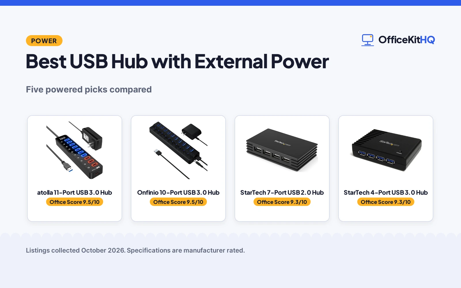 Best USB Hub with External Power (2026): 5 Compared