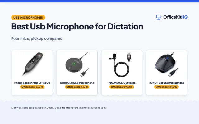 Best Usb Microphone for Dictation (2026): 4 Compared