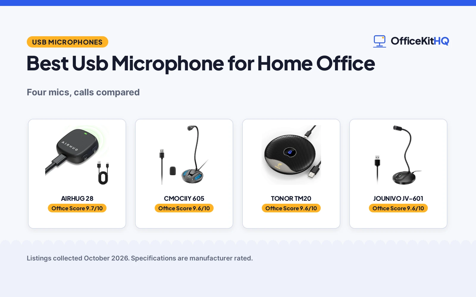Best Usb Microphone for Home Office (2026)