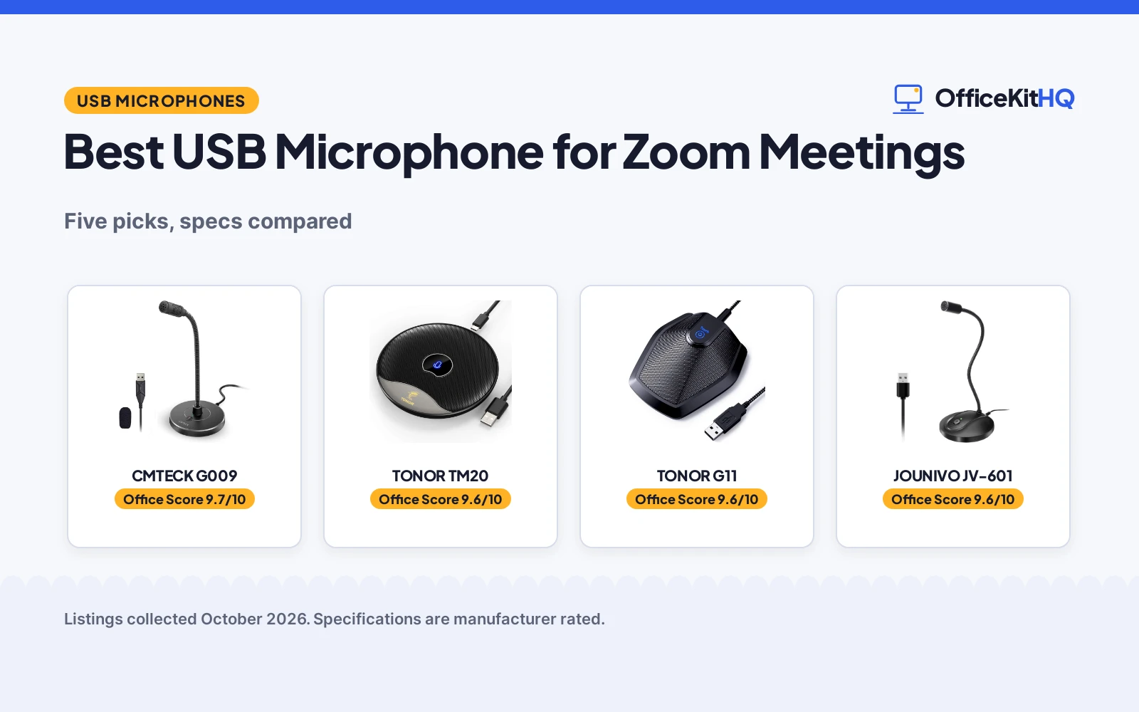 Best USB Microphone for Zoom Meetings: 5 Picks Compared