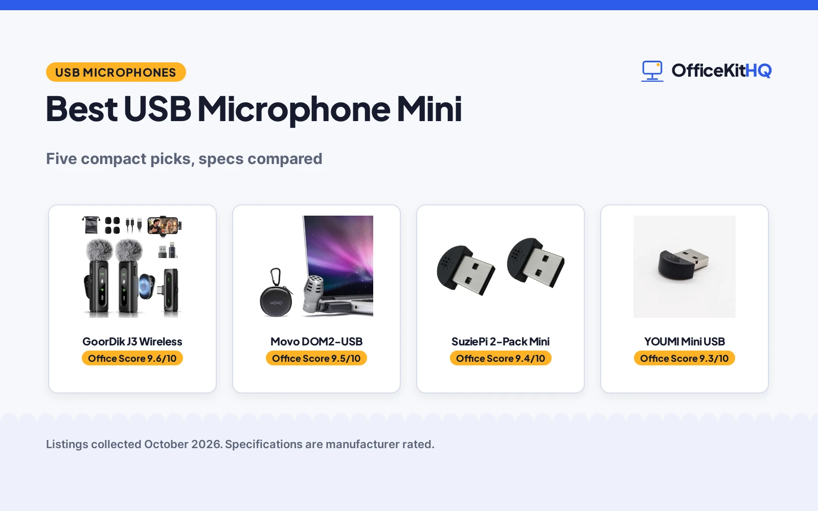 Best USB Microphone Mini (2026): 5 Picks Compared