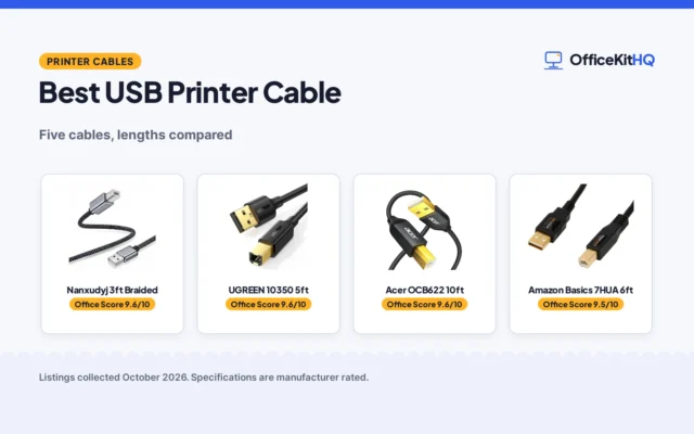 Best USB Printer Cable (2026): 5 Picks Compared