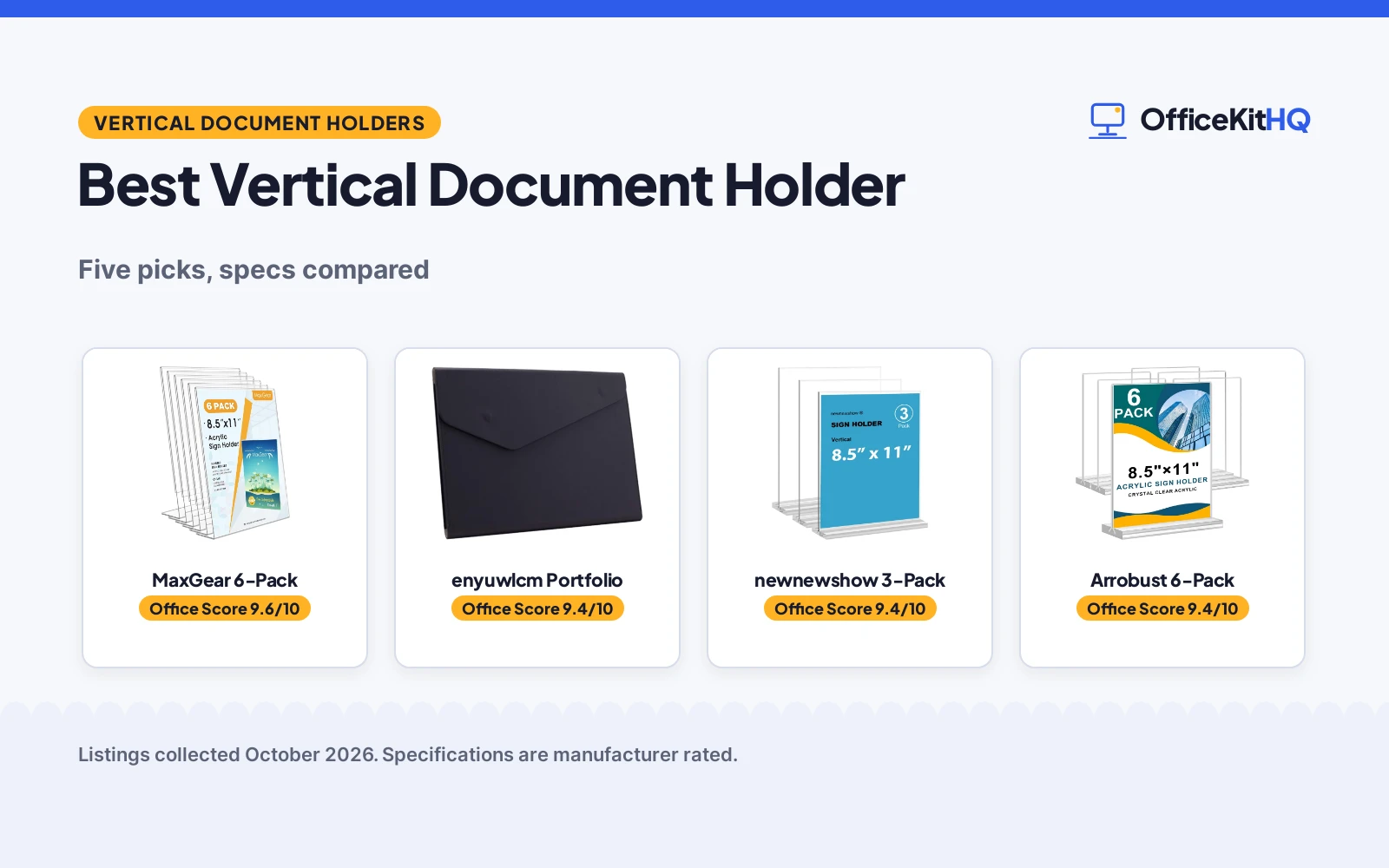 Best Vertical Document Holder (2026): 5 Picks Compared