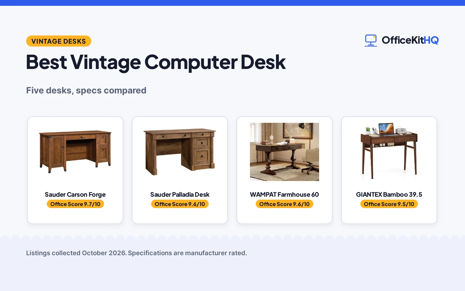 Best Vintage Computer Desk (2026): 5 Picks Compared