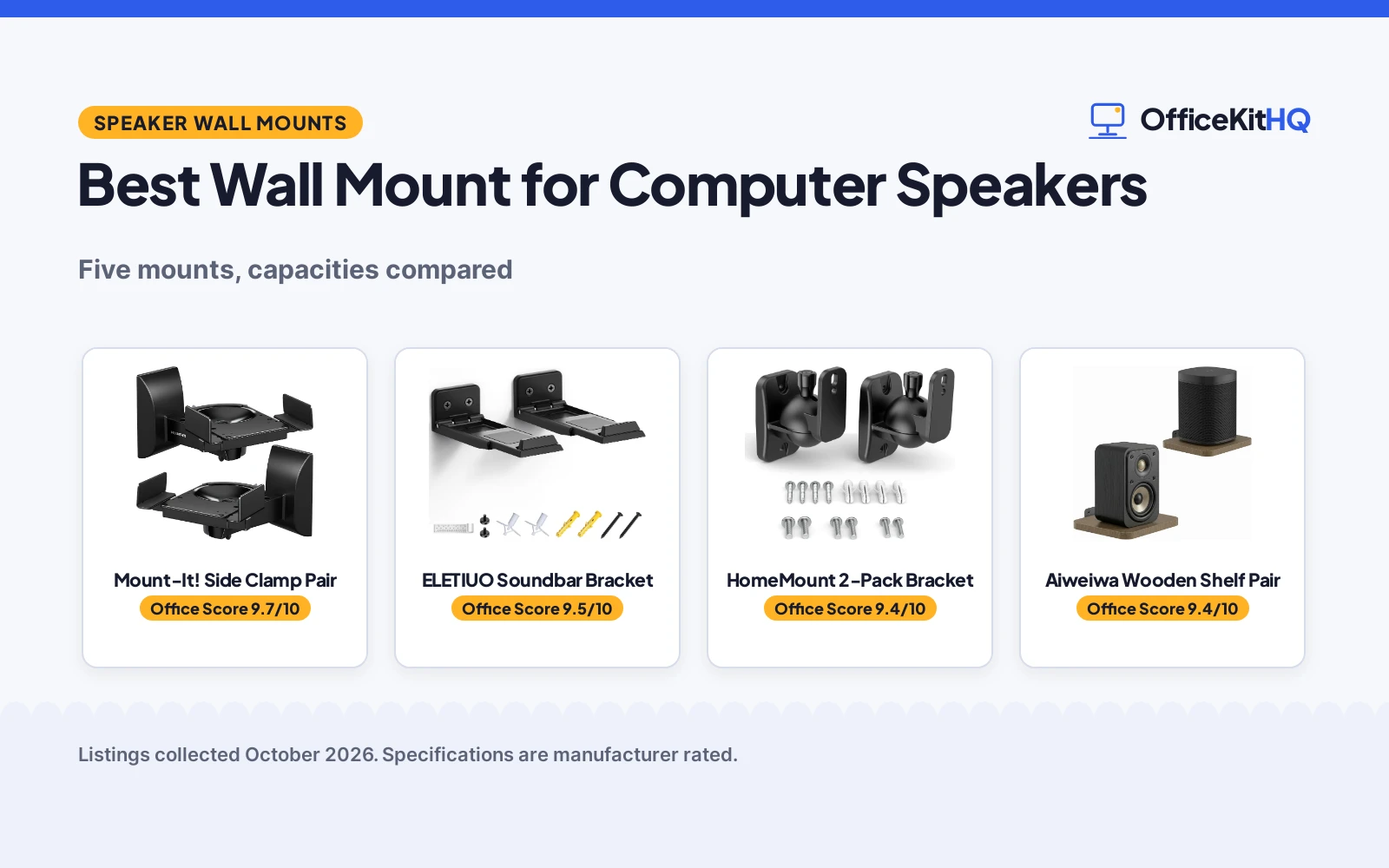 Best Wall Mount for Computer Speakers (2026): 5 Compared