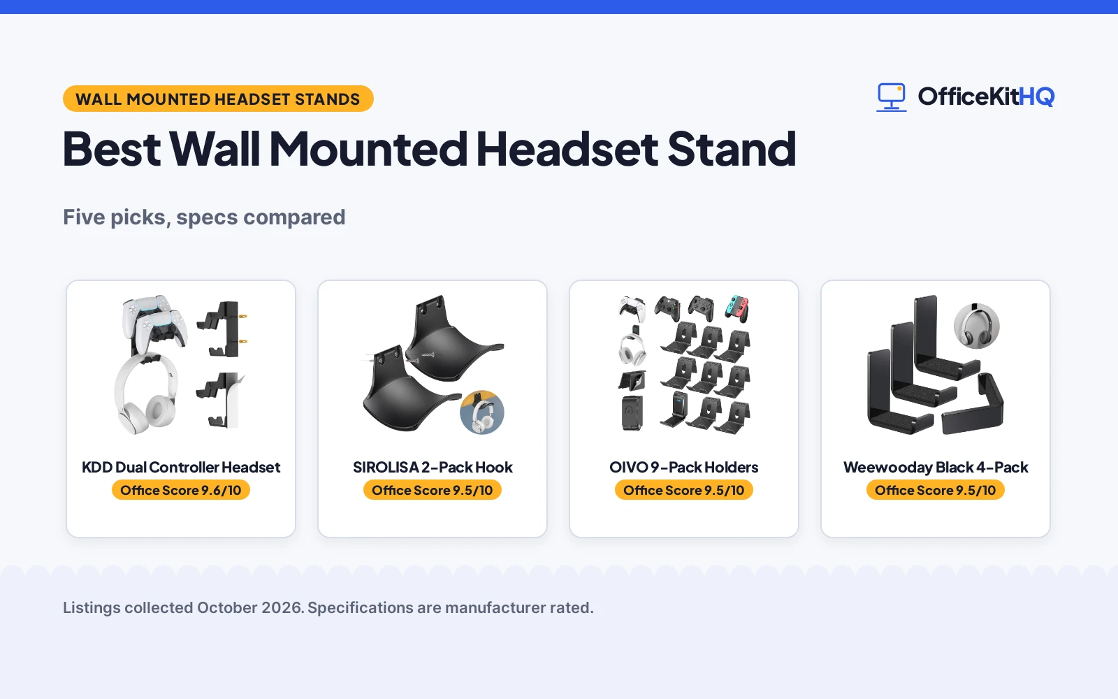 Best Wall Mounted Headset Stand (2026): 5 Compared