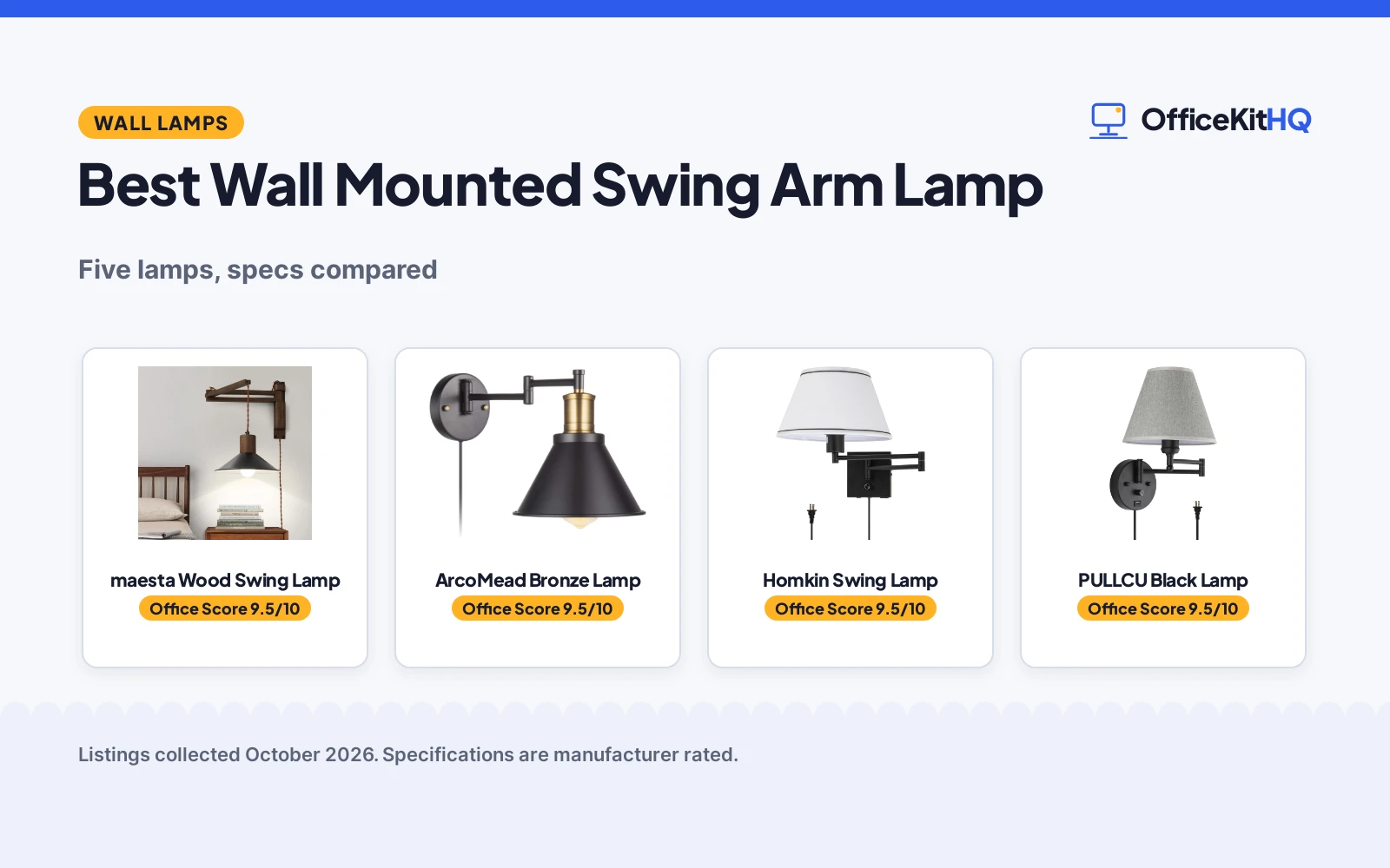 Best Wall Mounted Swing Arm Lamp (2026): 5 Lamps Compared