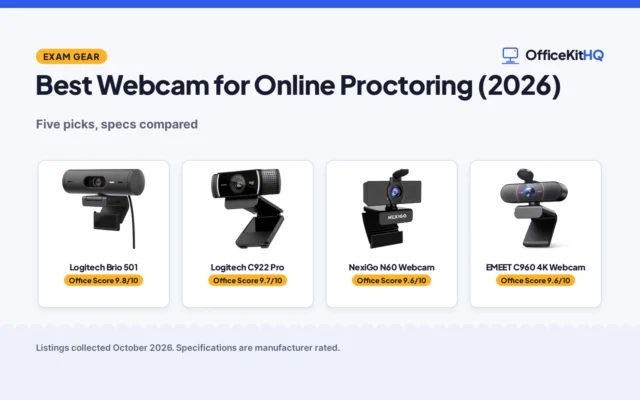 Best Webcam for Online Proctoring (2026): 5 Compared