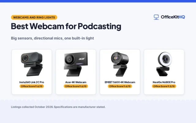 Best Webcam for Podcasting (2026): 4 Compared