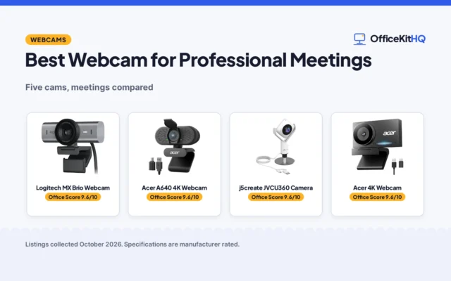 Best Webcam for Professional Meetings (2026): 5 Compared