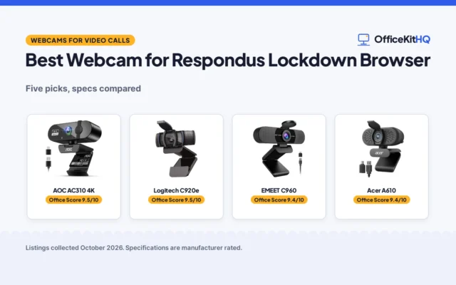 Best Webcam for Respondus Lockdown Browser (2026)