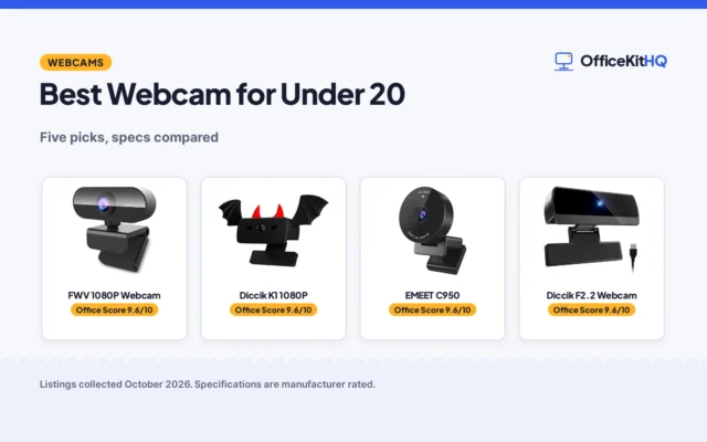 Best Webcam for Under 20 (2026): 5 Picks Compared