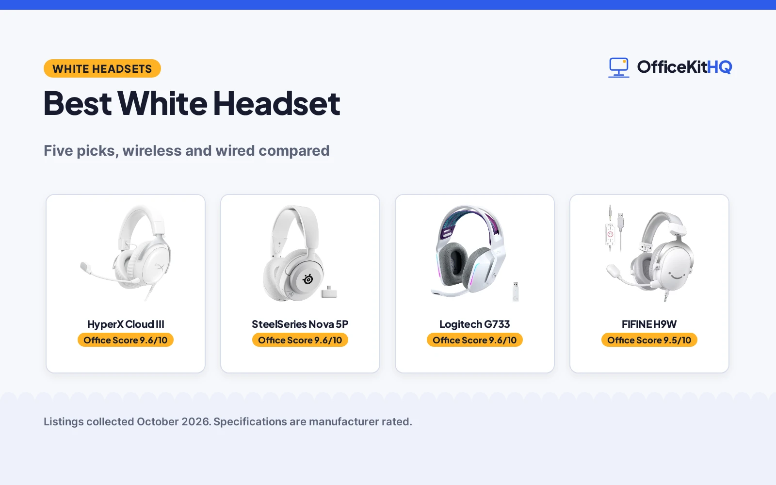 Best White Headset (2026): 5 Picks for Work and Play
