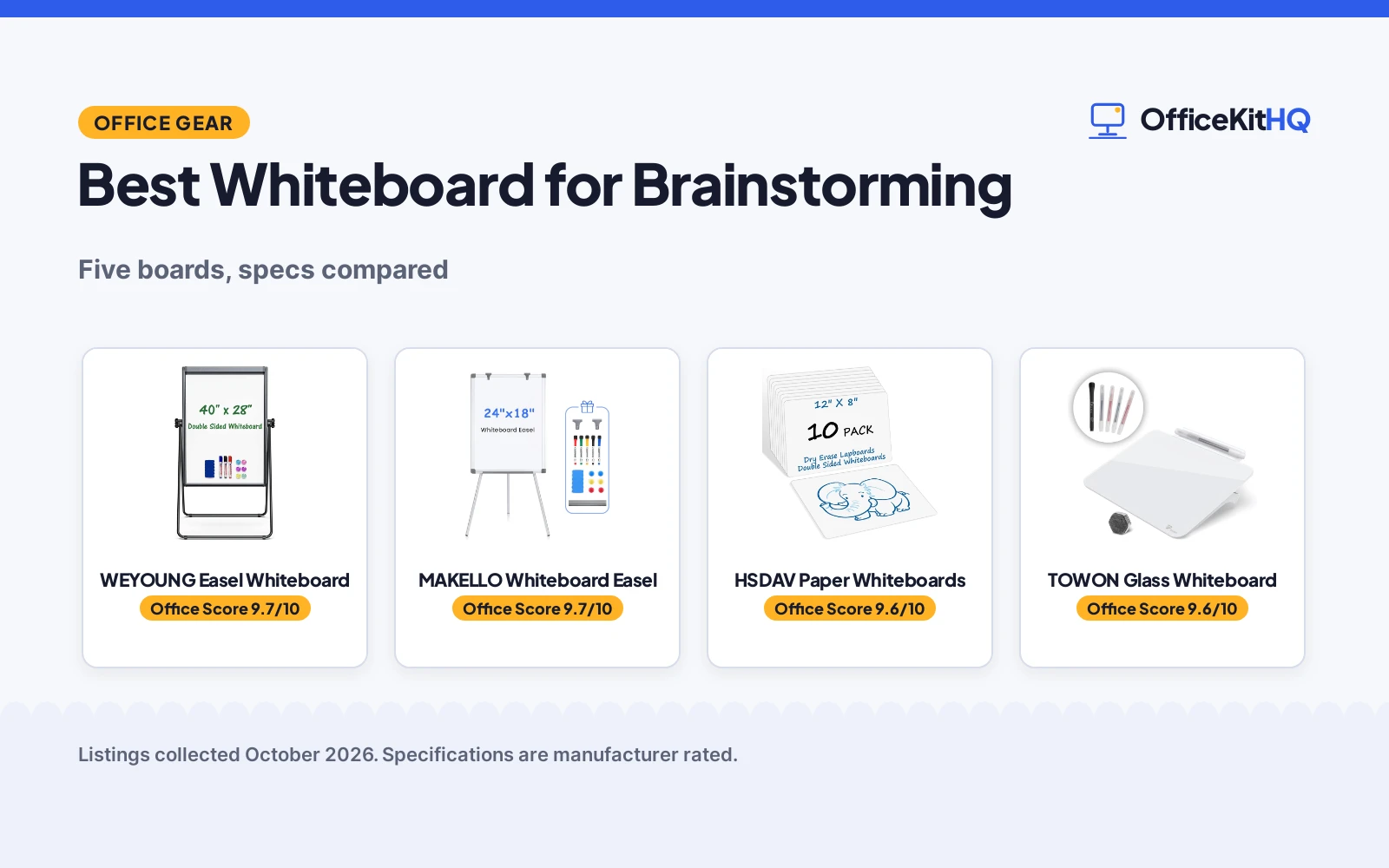 Best Whiteboard for Brainstorming (2026): 5 Compared