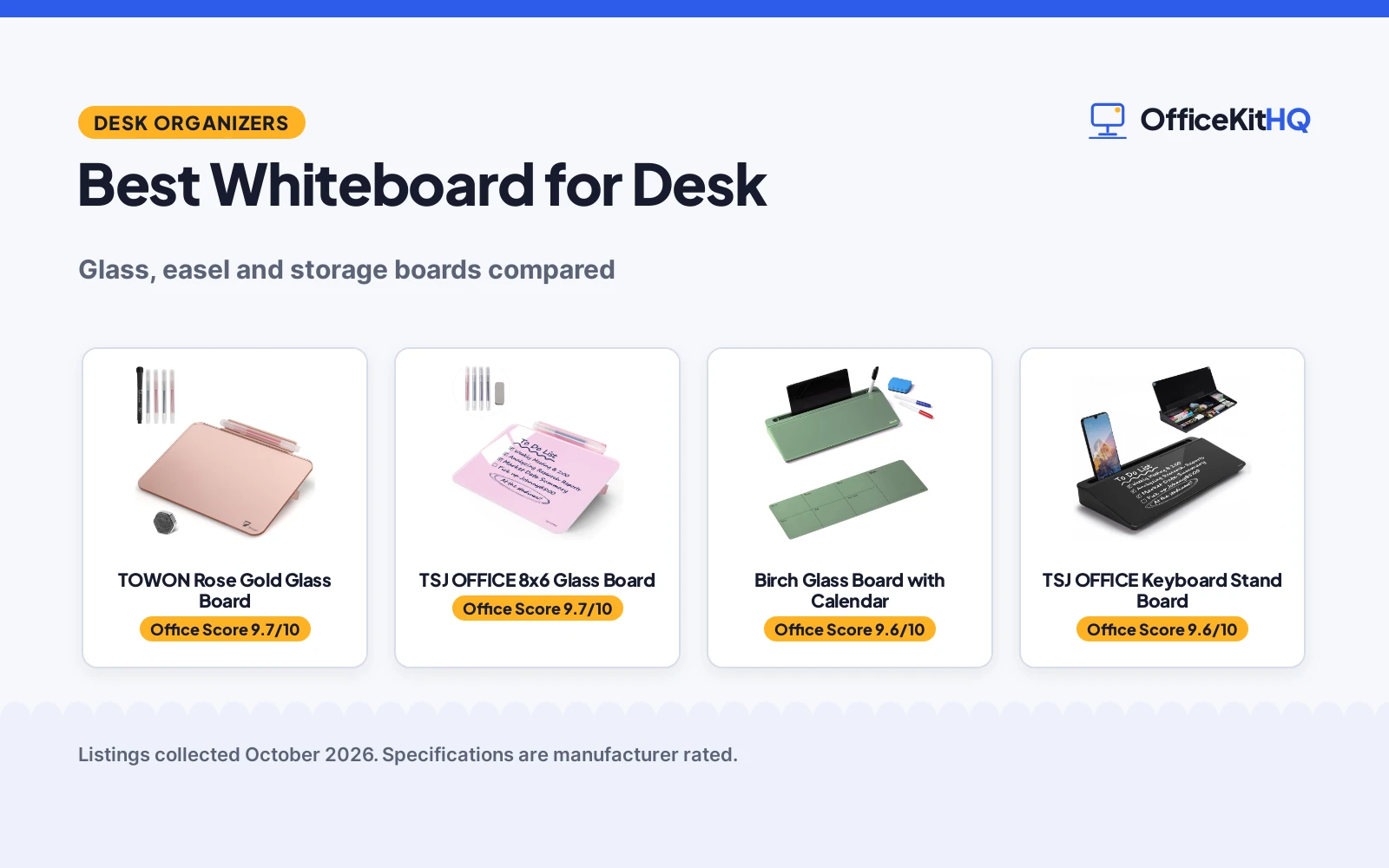 Best Whiteboard for Desk (2026): 5 Compared